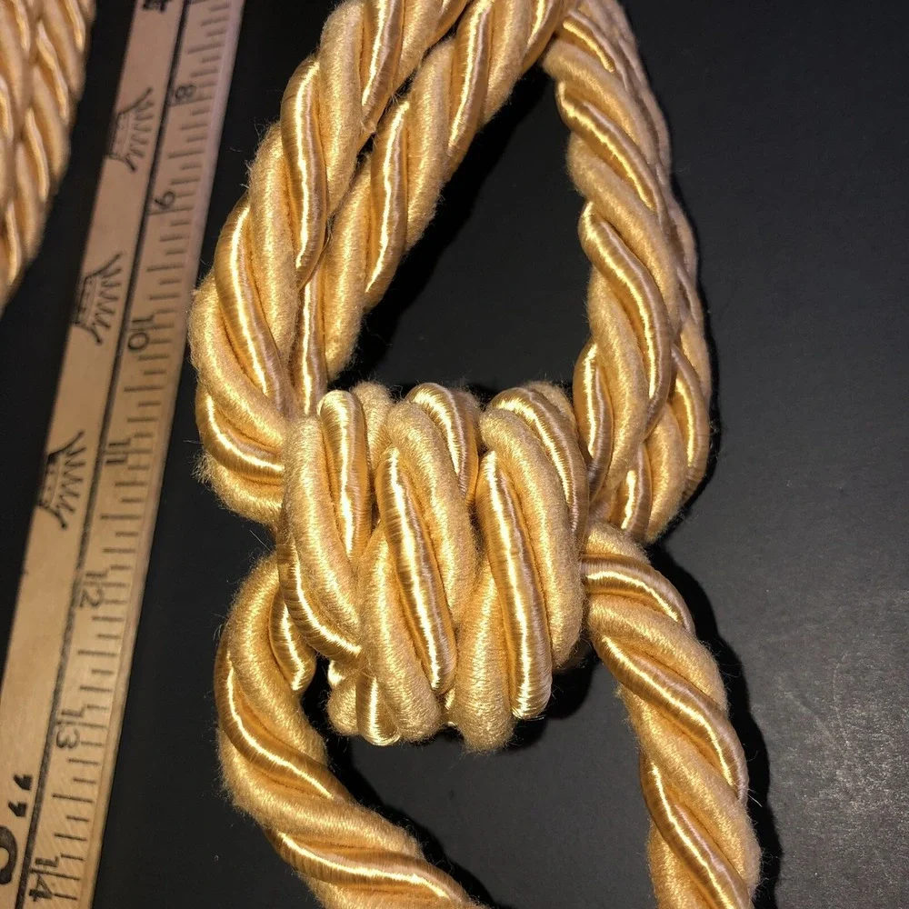 Heavy Tassel Curtain Tie Backs Set of‎ 2 Gold 7.5